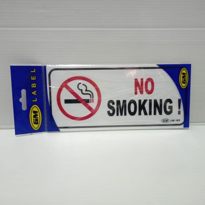 

Sign Papan Informasi Label GM "NO SMOKING" LM 103 Uk. 9.5 x 21 cm Peralatan Alat Kantor ATK