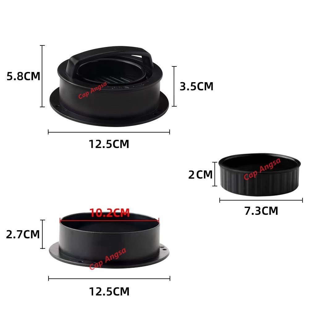 ALAT CETAK DAGING HAMBURGER CETAKAN BURGER PRESS ROUND BEEF PATTY MAKER BBQ MOLD BUNDAR 2 SIZE