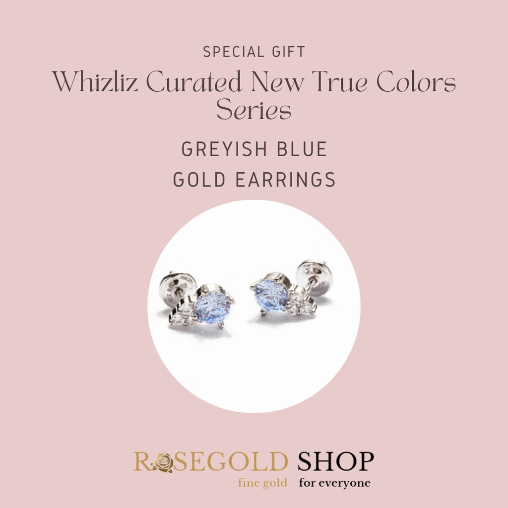 (Free Emas Mini) Gold Earrings Whizliz Curated Anting Emas kadar 9 karat New True Colors series