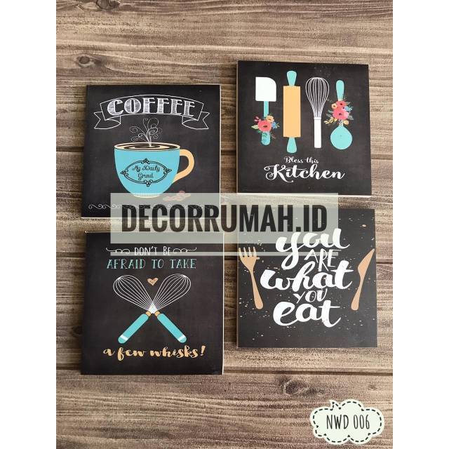Dekorasi Rumah Dinding Wall Decor Wallpaper Tempel Dinding Hiasan Tulisan Coffe Kitchen Ruang Tamu