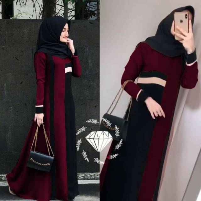 ORIGINAL!!  ALAIKA gamis busui / abaya remaja / gamis arab  tersedia ukuran kecil hingga jumbo