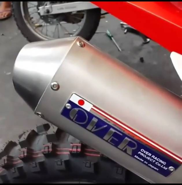 Knalpot OVER JAPAN pnp KLX 150 S L BF CRF 150L D-TRACKER 150 KLX TIGER VIXION TRIL dll
