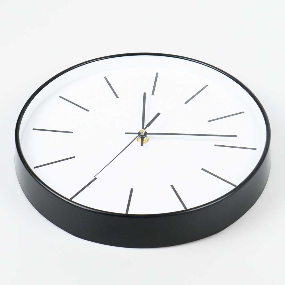 Jam Dinding 29cm tampilan premium Modern Minimalis mesin tidak berbunyi Jam Dinding Bulat Silent Movement Model Modern Classic Minimalism Wall Clock Nordic Thick Border Quiet Modern Design 3D Horloges Hanging Bedroom Living Room Study Home Decor