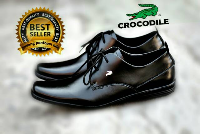 Top Seller☆ TOOS VAS Sepatu Pria Crocodile Pantofel Tali Pendek Kulit Swedian Formal Kerja