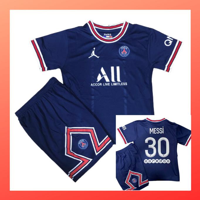 Baju Jersey Anak Go Baju Kaos Bola Psg Messi Setelan Futsal - 26 Berryirwanshyah