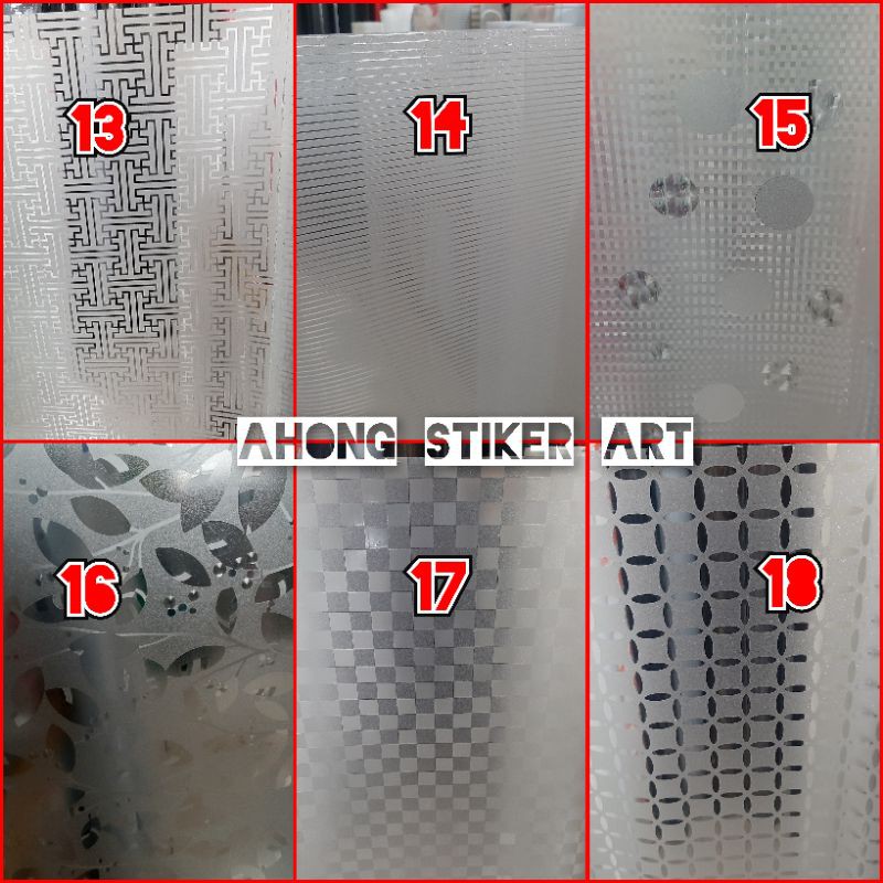 STICKER KACA FILM/STIKER KACA MOTIF/SANDBLAST/KACA FILM/BAHAN TEBAL/KACA FILM