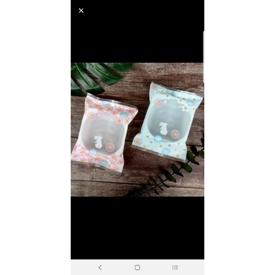 

100pc kemasan bungkus kue bulan RABBIT doff sakura / plastik mooncake