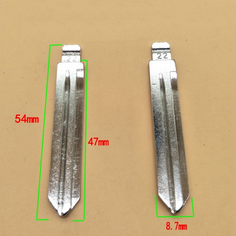 10Pcs/Lot NO.22 NSN14 Metal Blank Uncut Flip KD/VVDI Remote Key Blade for Nissan TIIDA Renault Subaru Infiniti