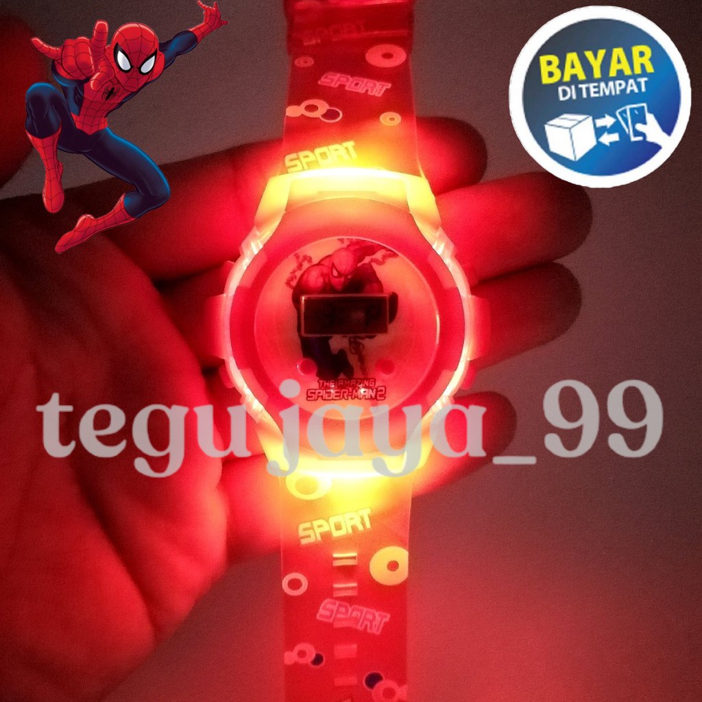 TERBARU!!! JAM TANGAN ANAK PEREMPUAN &amp; LAKI-LAKI LAMPU LED DAN MUSIK KARAKTER KARTUN TE0114