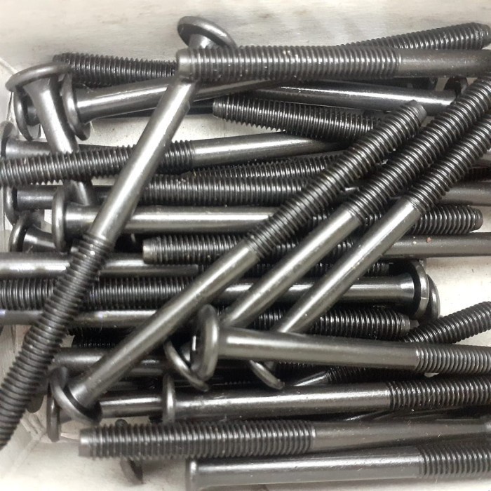 BAUT JCBC M6X90 HITAM BAUT FURNITURE BAUT DIPAN BAUT JCBC M6 X 90 BAUT JCBC 9CM BAUT KNOCK DOWN FURN