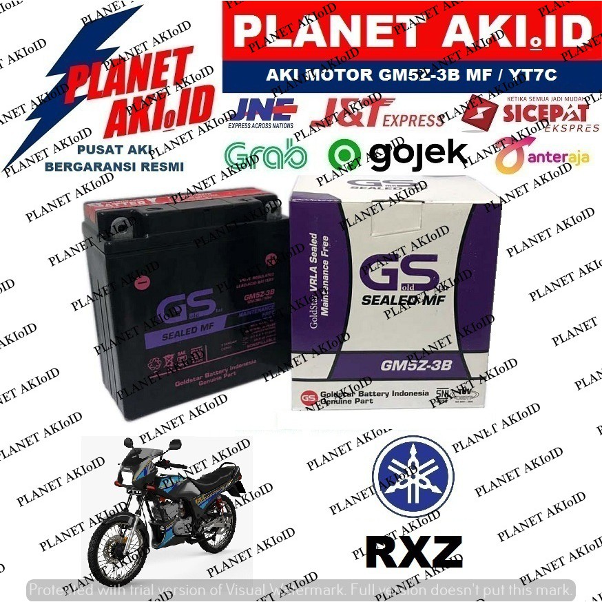 Aki Motor Yamaha RXZ GM5Z3B Accu Kering MF