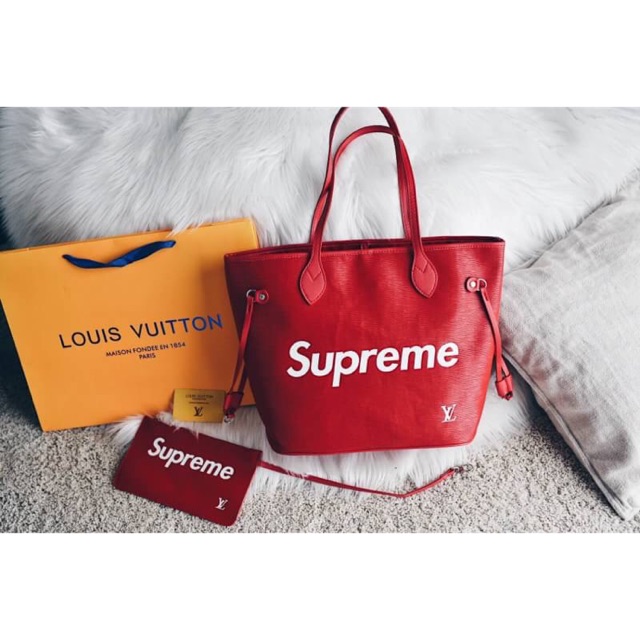 LV x Supreme Neverful MM Bag