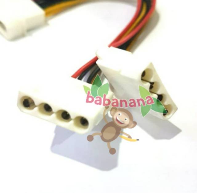 Kabel Molex Splitter putih cabang cable pc power fan case computer