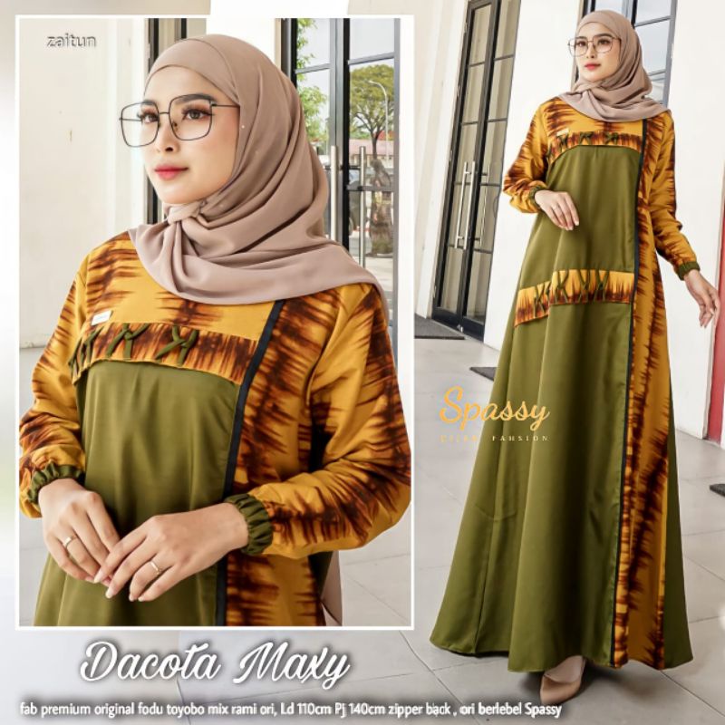 FASHION MUSLIM WANITA MODEL TERBARU MAXY DRESS TOYOBO FODU // MAXY DACOTA ORIGINAL BY SPASSY