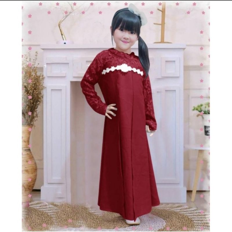 Elena kids Terbaru / Gamis anak perempuan / Gamis Kids Barukat Pesta Lebaran / Baju Anak Pesta Terbaru Termurah / Dress Midi Termurah / Baju Anak Barukat Termurah