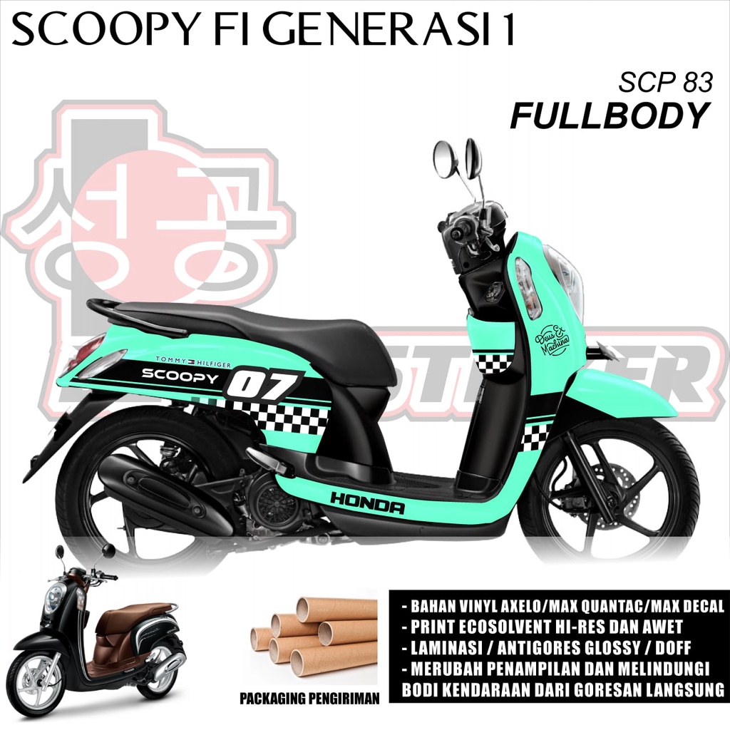 DECAL STICKER SCOOPY FI 2013 2014 2015 2016 RACING FULLBODY  SCP 83