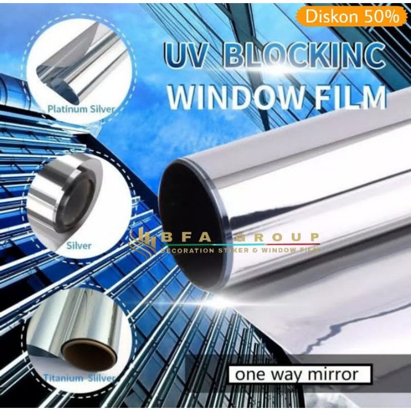 Jual Kaca Film Cermin Kaca Film One Way Kaca Film Miror Kaca Film Silver Oneway Stiker