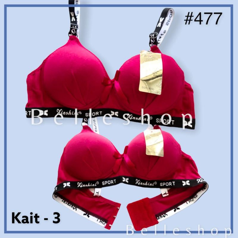 Bra Wanita #477  Halus / BH sport model tanpa kawat kait 3 Import