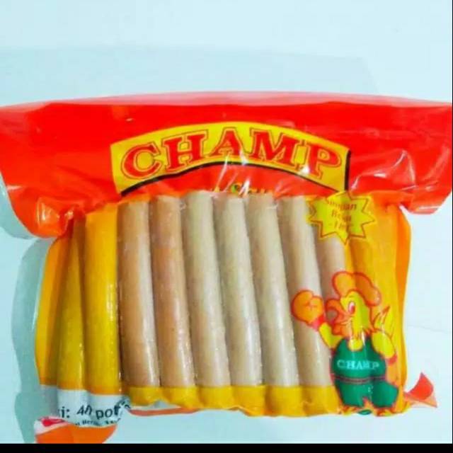 

Champ sosis ayam 1 kg isi 40 pcs