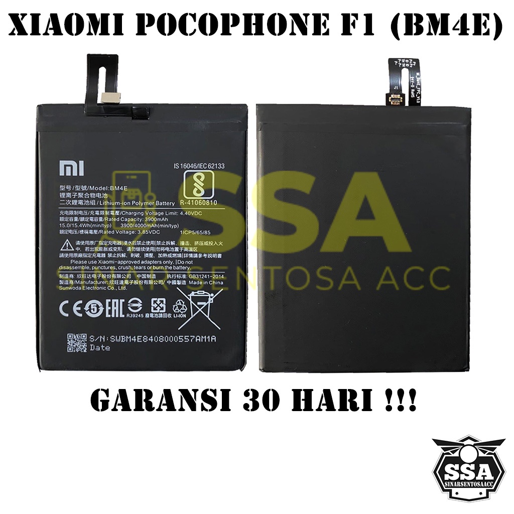 Baterai Xiaomi Pocophone F1 BM3E PocophoneF1 Redmi BM 3E Original OEM Batu Batere Batre Battery Batrai Batrei ori hp Xiao Mi Garansi