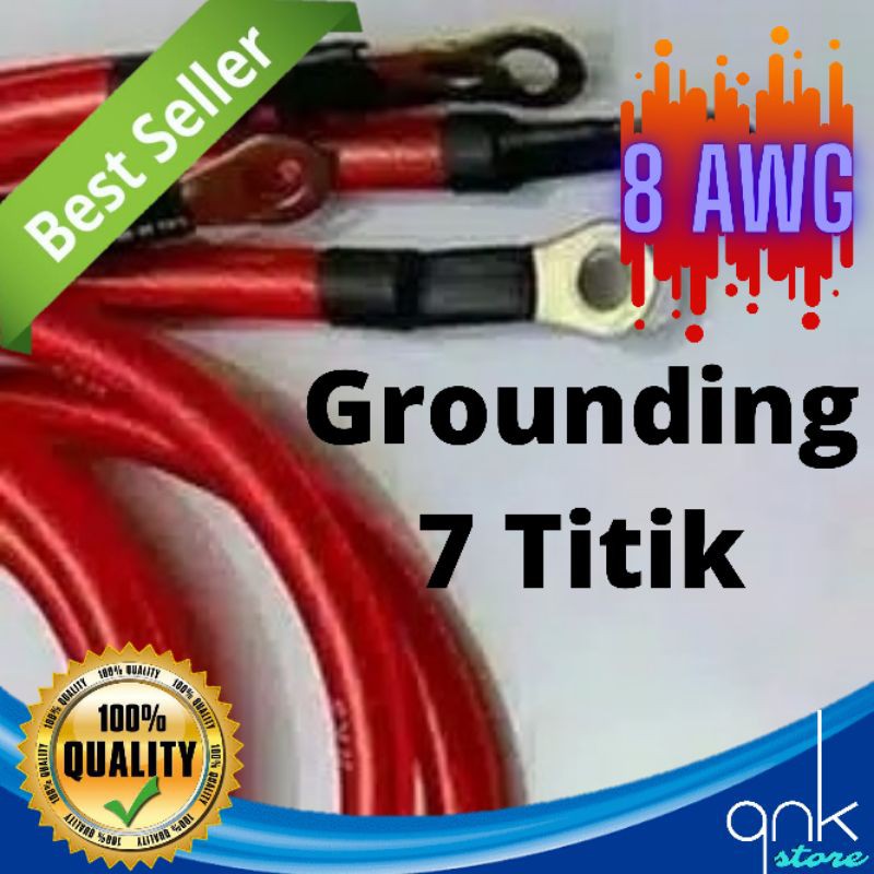 Kabel Grounding 7 Titik 8 AWG Merah Kabel Negatif Kabel Massa