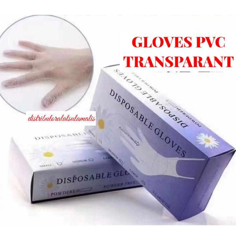 DISPOSABLE GLOVES VINYL PVC / SARUNG TANGAN LATEX /SARUNG TANGAN TRANS