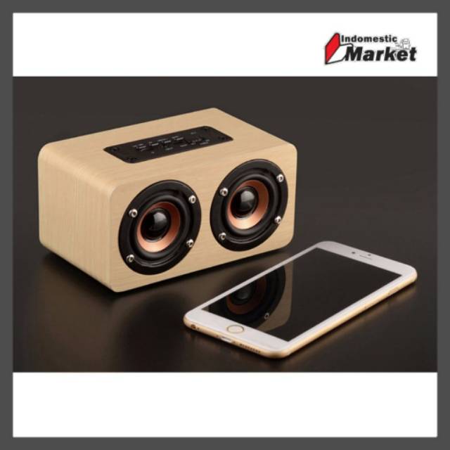 Speaker Mini / Speaker Wood Design / ANSUOFU Desktop Bluetooth Speaker Stereo Subwoofer - W5