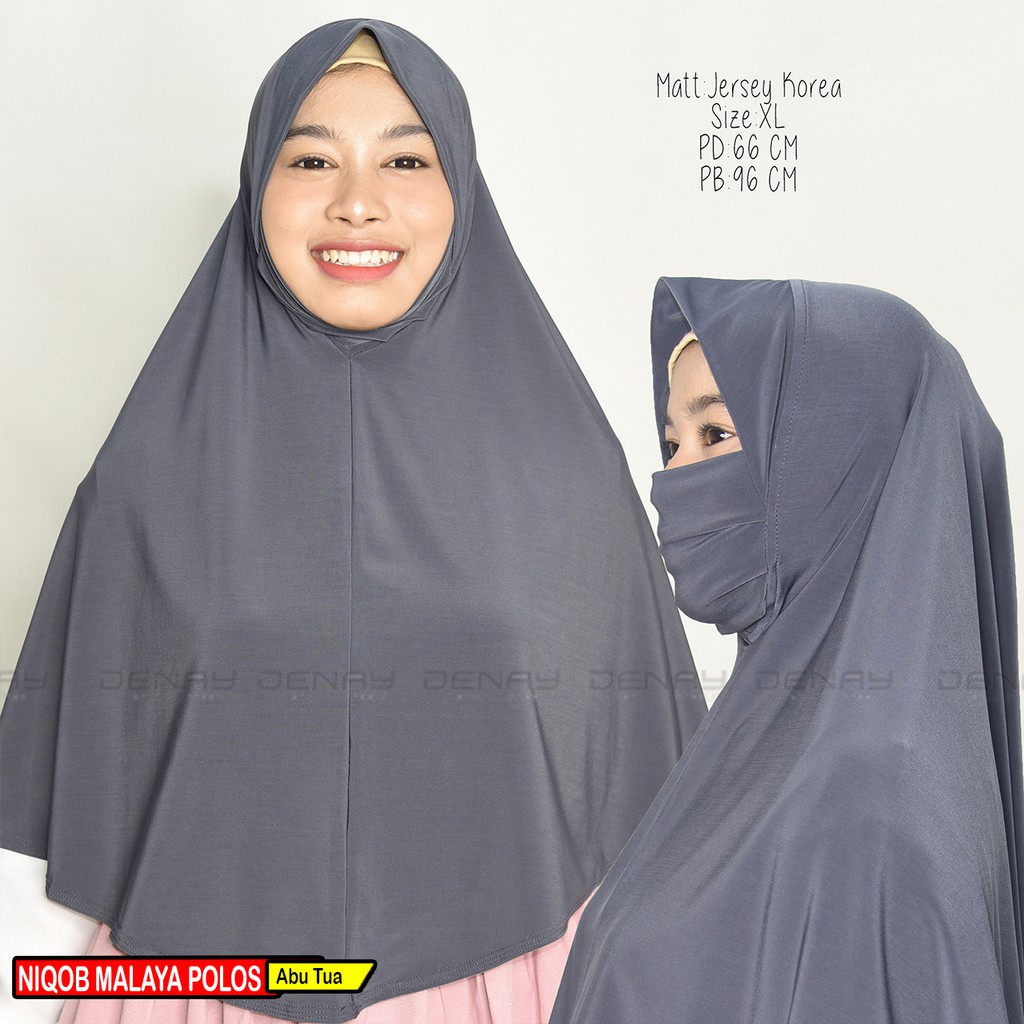 TOKODENAY - HIJAB MASKER - NIQAB MALAYA 2IN1 - BAHAN JERSEY - JILBAB WANITA MUSLIMAH - BEST SELLER