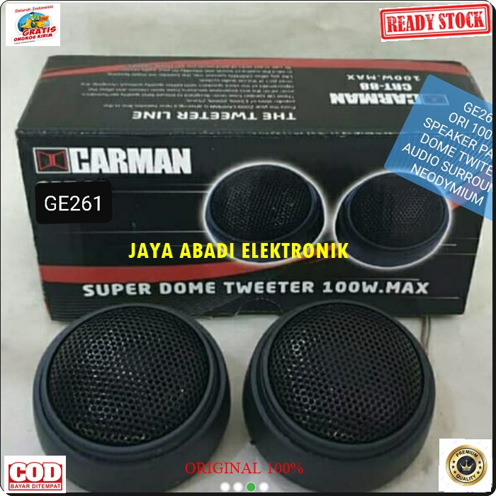 G261 CARMAN NEODYNIUM PIEZO SPEAKER SUPER COBRA TWEETER PIEZOO PASIF SPK MINI TREBEL SOUND SISTEM SURROUND SUROUND MOBIL AUDIO VOKAL SUARA DOME SPK MINI NEODYMIUM MUSIK CROSSOVER MUSIC PORTABLE PASIF HARGA TERJANGKAU