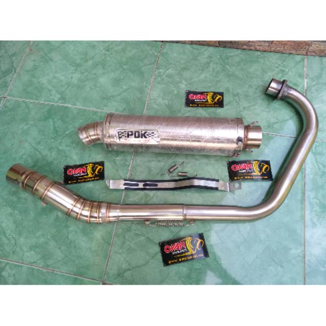 Knalpot PDK bulat untuk Cb150r Old,vixion,Fu,Sonic,Tiger,Mp,Mx,Byson,dll