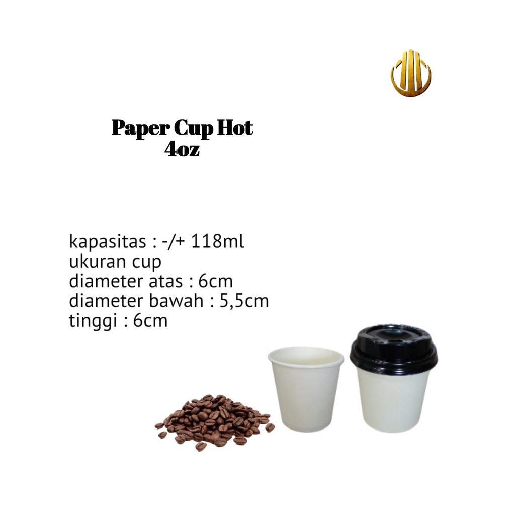 Gelas kertas/paper cup kopi 4oz