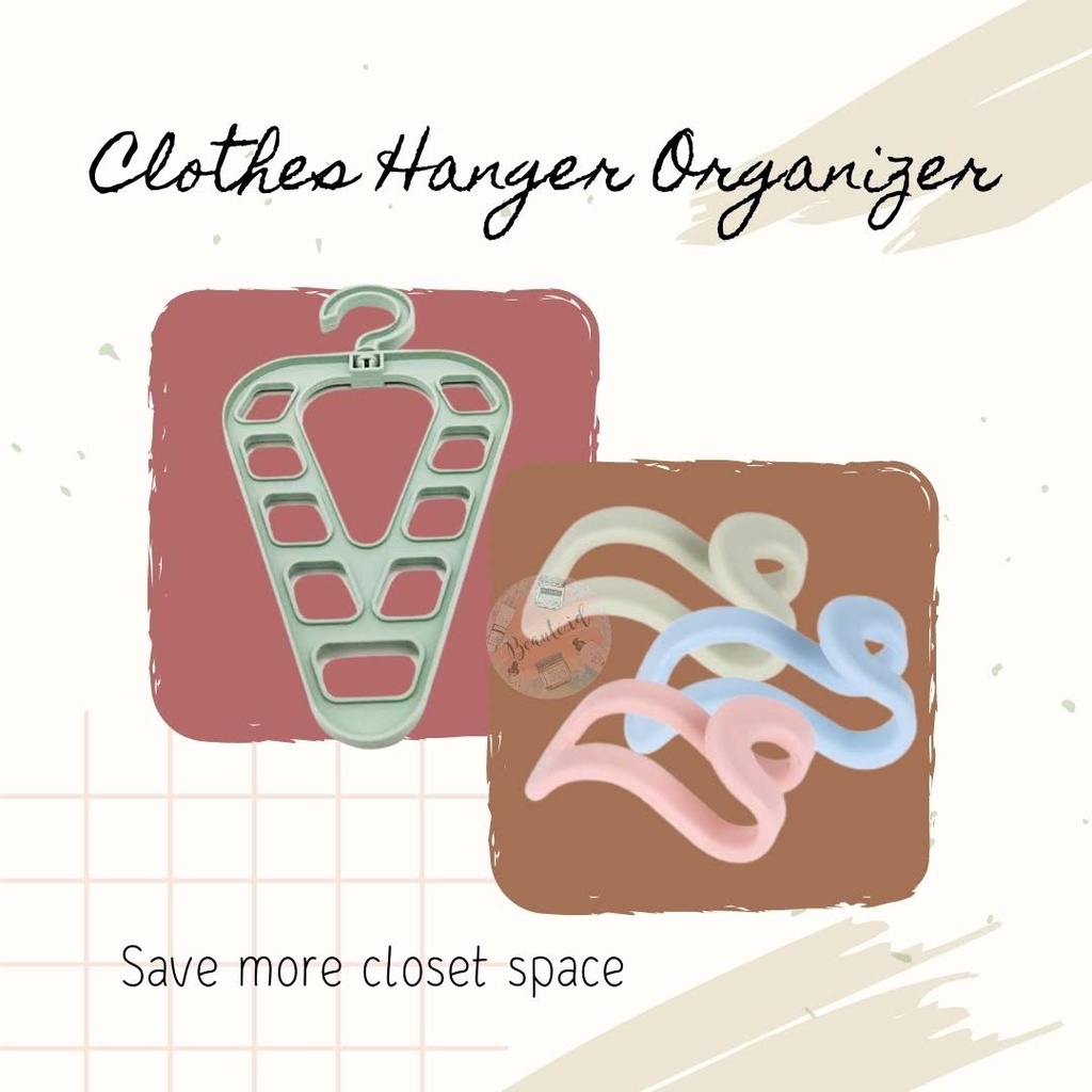 Gantungan Baju Clothes Hanger Pakaian Susun Serbaguna Hemat Tempat Dasi Ikat Pinggang Handuk Jemuran Hook Storage Rack Holder