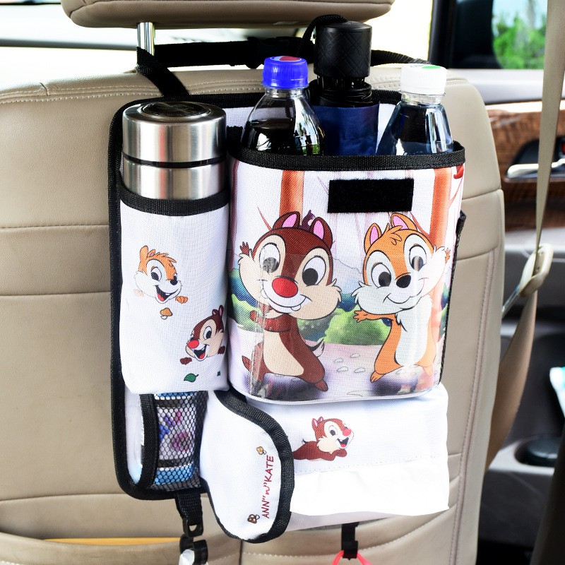 Car seat organizer multifunctional car storage bin reusable trash can