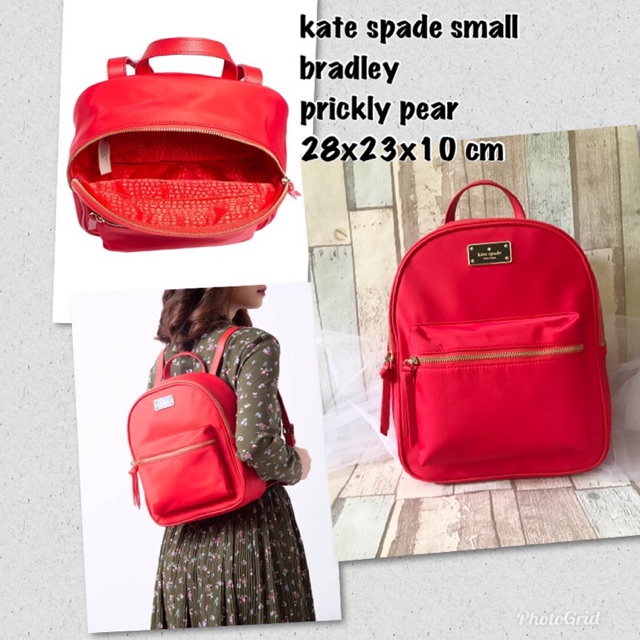 Ransel wanita Kate spade original ks small bradley nylon backpack red