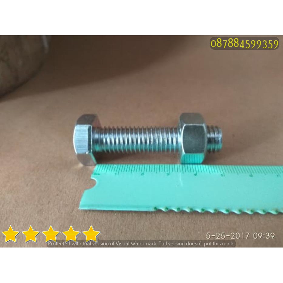 Diskon Bisa Bayar Di Tempat M12x50 Baut + Mur (kunci 19) Putih eDXrKcZkeOzK