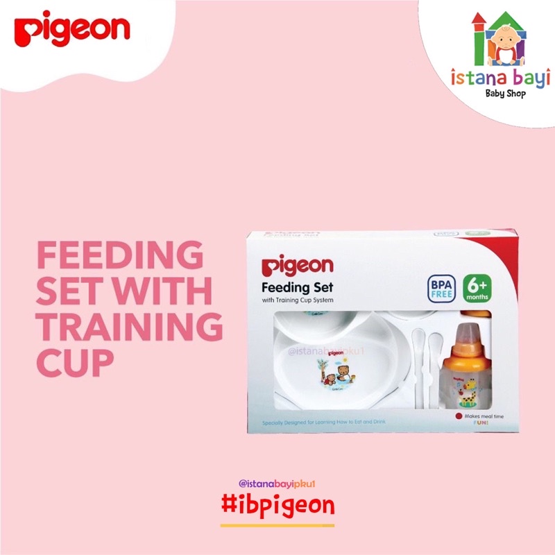 Pigeon Feeding Set  With Training Cup System - Set perlengkapan makan anak