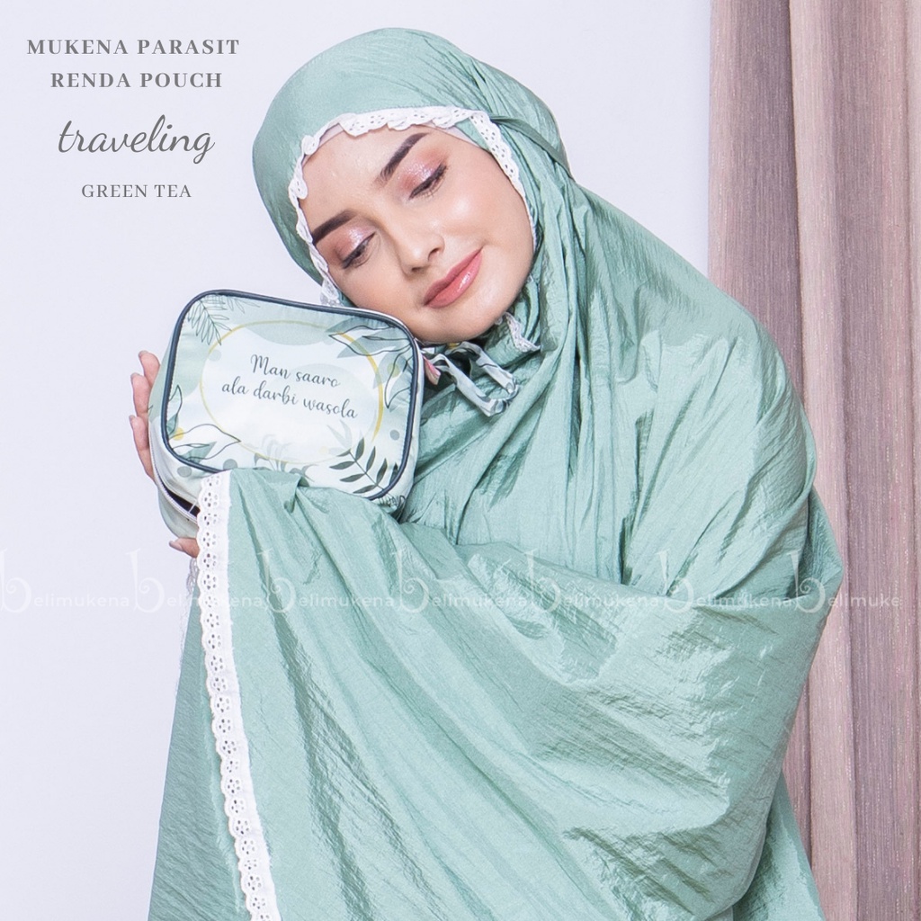 Mukena Dewasa Parasit Renda Pouch Traveling (JUMBO)