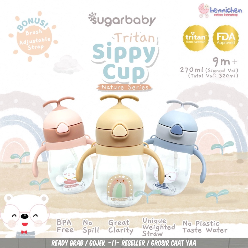 Sugar Baby TRITAN Sippy Cup Nature Series SugarBaby (270/320 ml,9mo+) Botol minum anak