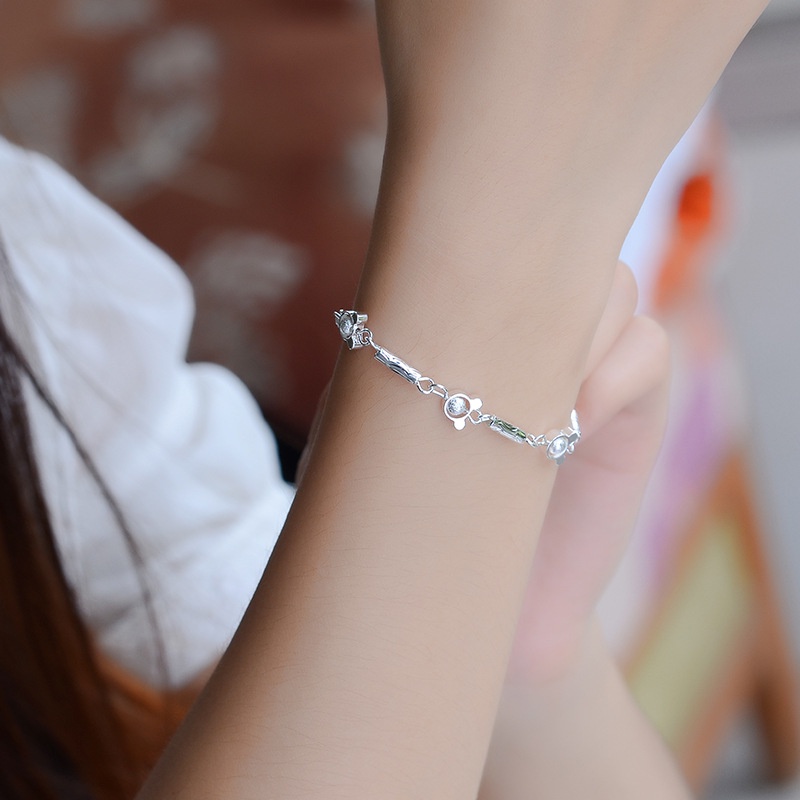 Gelang Pasangan Bahan S925 Silver Untuk Hadiah