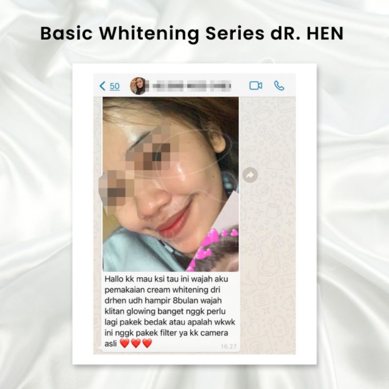 dR. Hen Skincare Paket Set Complete Perawatan Wajah Kompelit Pemutih Glowing Whitening plus Serum dan BB Cream Crim Crem Krim Kerim by dr. Richard Lee Klinik Kecantikan Athena BPOM Aman Halal Menghilangkan Flek Hitam Scincare FREE GIFT-6