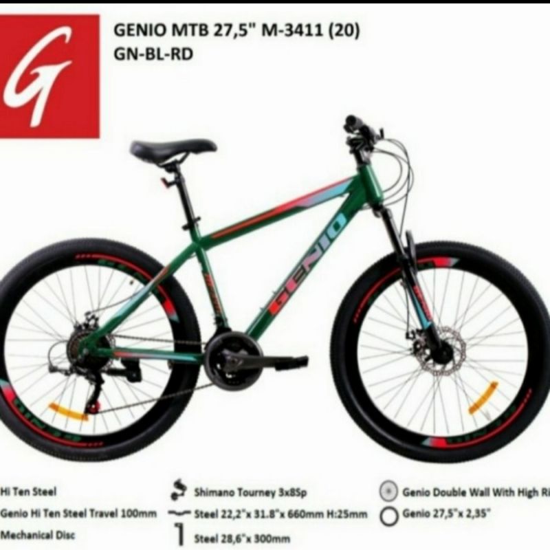 SEPEDA GUNUNG MTB GENIO M 3411 BY UNITED 27.5