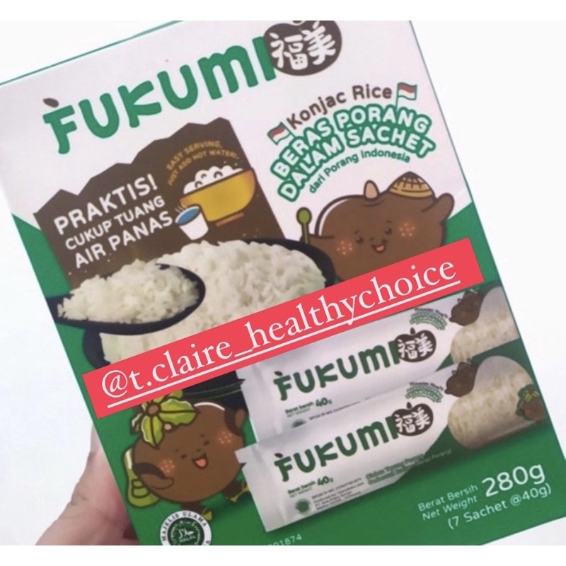 

Fukumi Beras Porang Box(isi 7 Sachet) Konjac Rice Instant (texture sama seperti nasi putih)