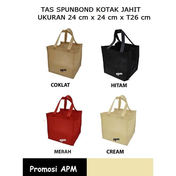 

Tas Spunbond Jahit Ukuran 24X24X26