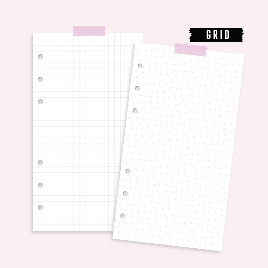 

Loose leaf A6 - Personal Grid - Kertas Binder, Planner