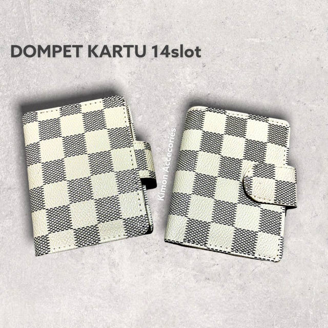 DOMPET TEMPAT KARTU ATM 14 SLOT KANCING DOMPET UANG IMPORT MURAH