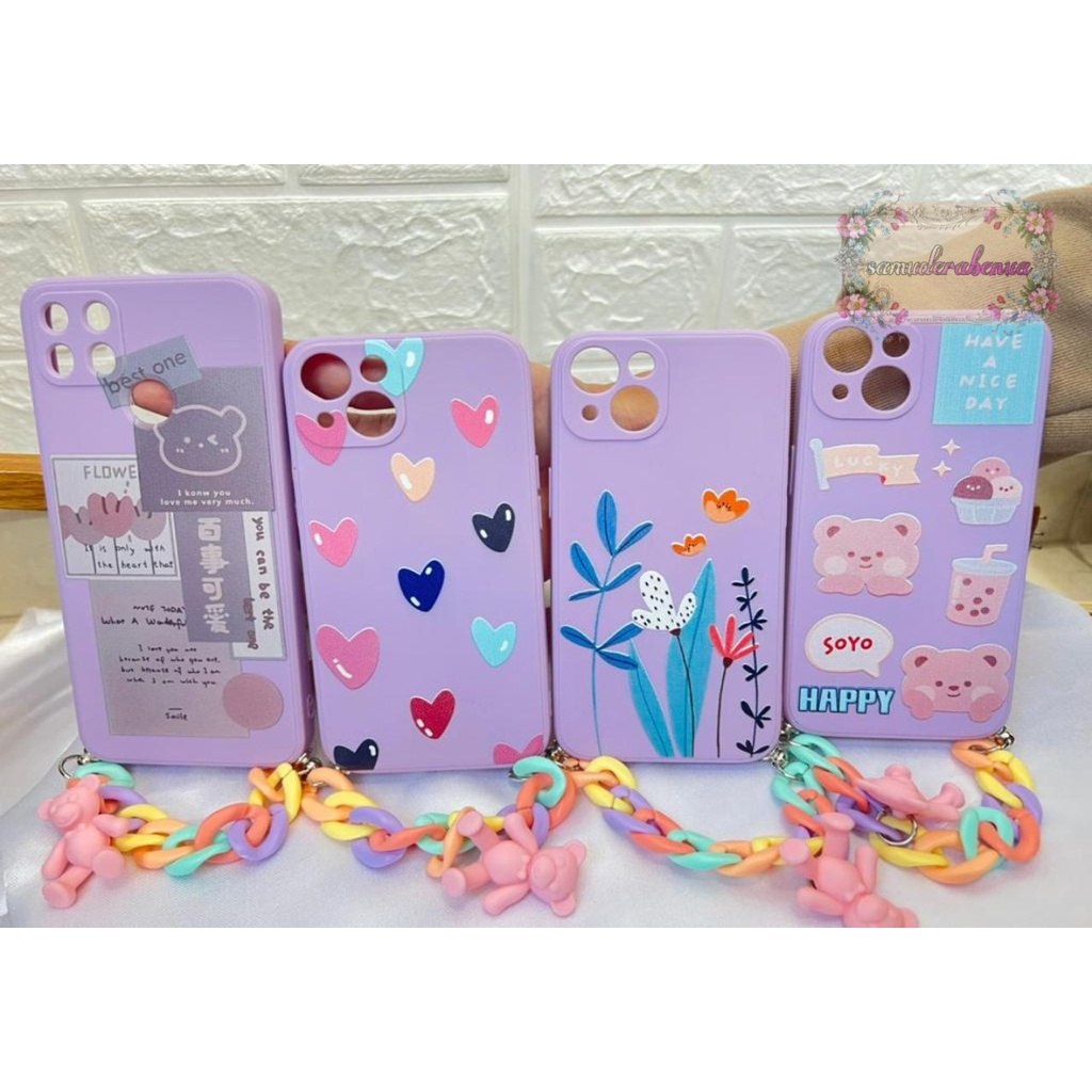 GL003 SOFTCASE SLING RANTAI OPPO A36 A76 A55  A52 A92 A53 A33 A54 A74 A95 A31 A8 A3S A1K SB3527