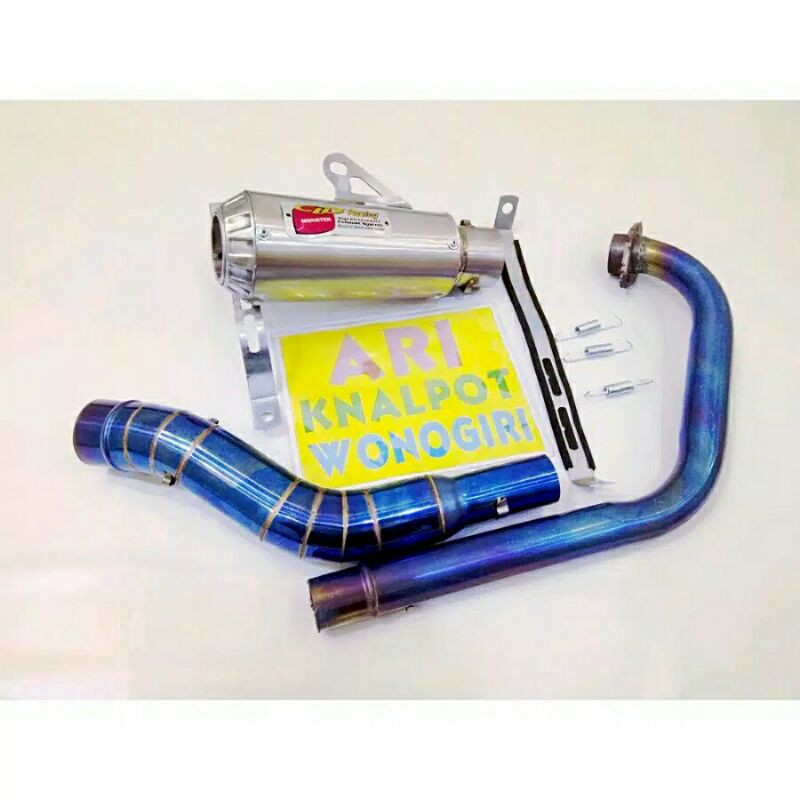 knalpot CLD leher bluemoon satria Fu fi GSX Vixion R15 Scorpio Jupiter MX