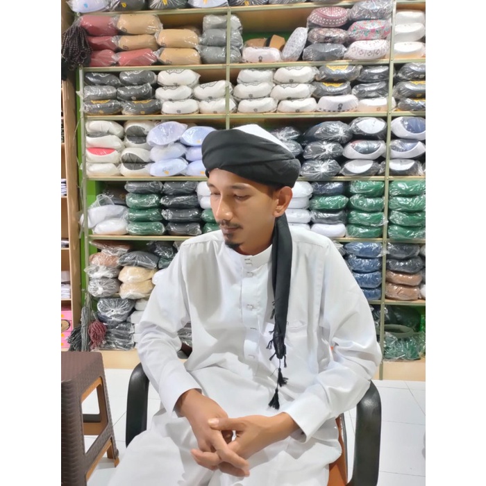 Sorban Peci Imamah Permanen Sorban Imamah Permanen/Imamah permanen/Peci Soban - Putih, 4(I1Y7) Sorba