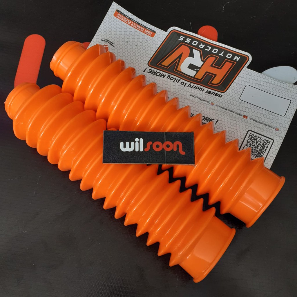 Karet Shock Shockbreaker Depan Trail Motocross HRV Orange