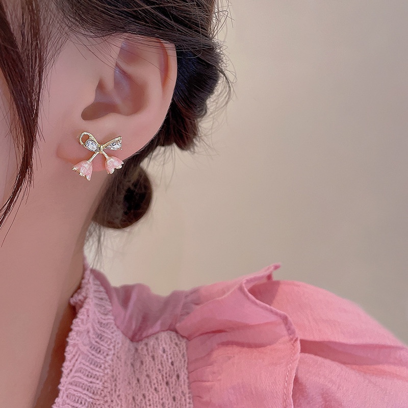 Anting Stud Serbaguna Bentuk Bunga Tulip